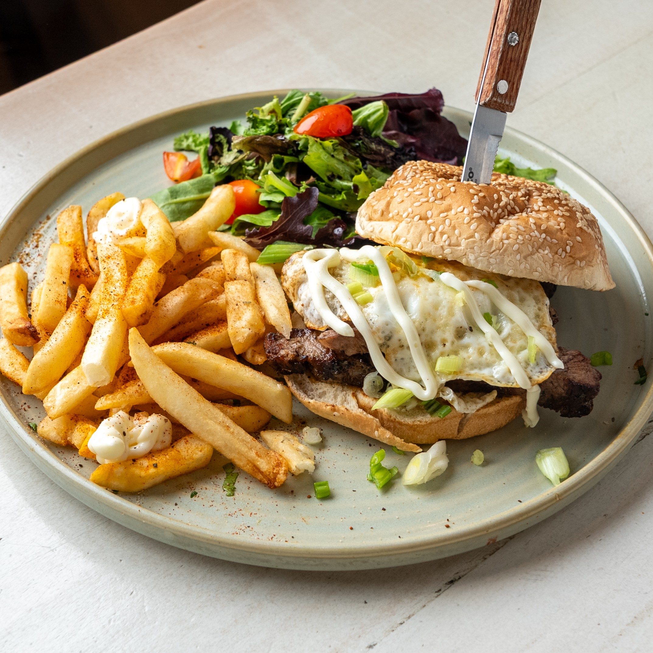 Steak & Egg Sandwich.