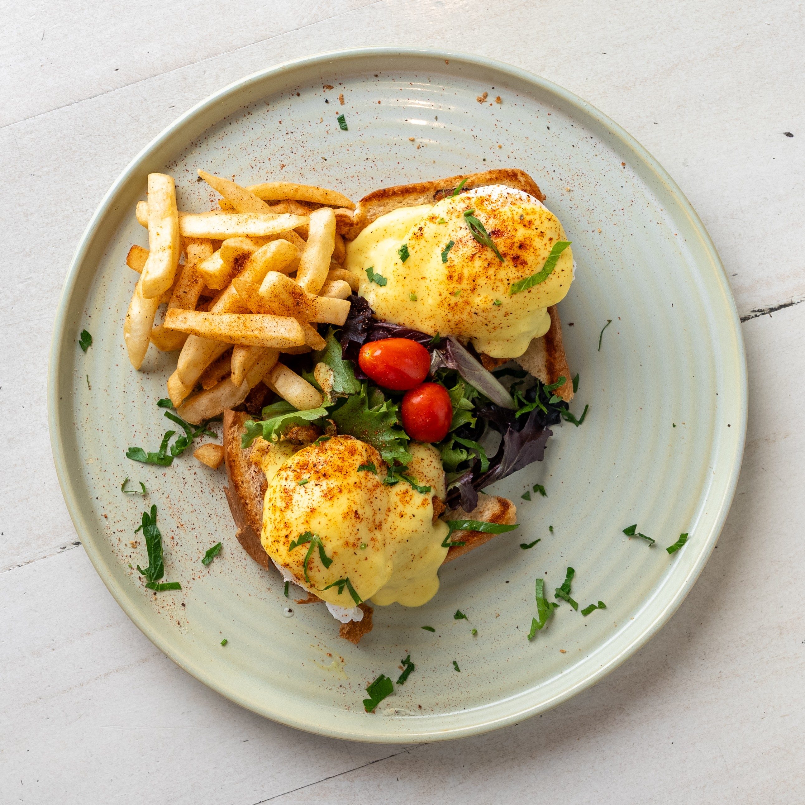 Crab Cake & Egg.