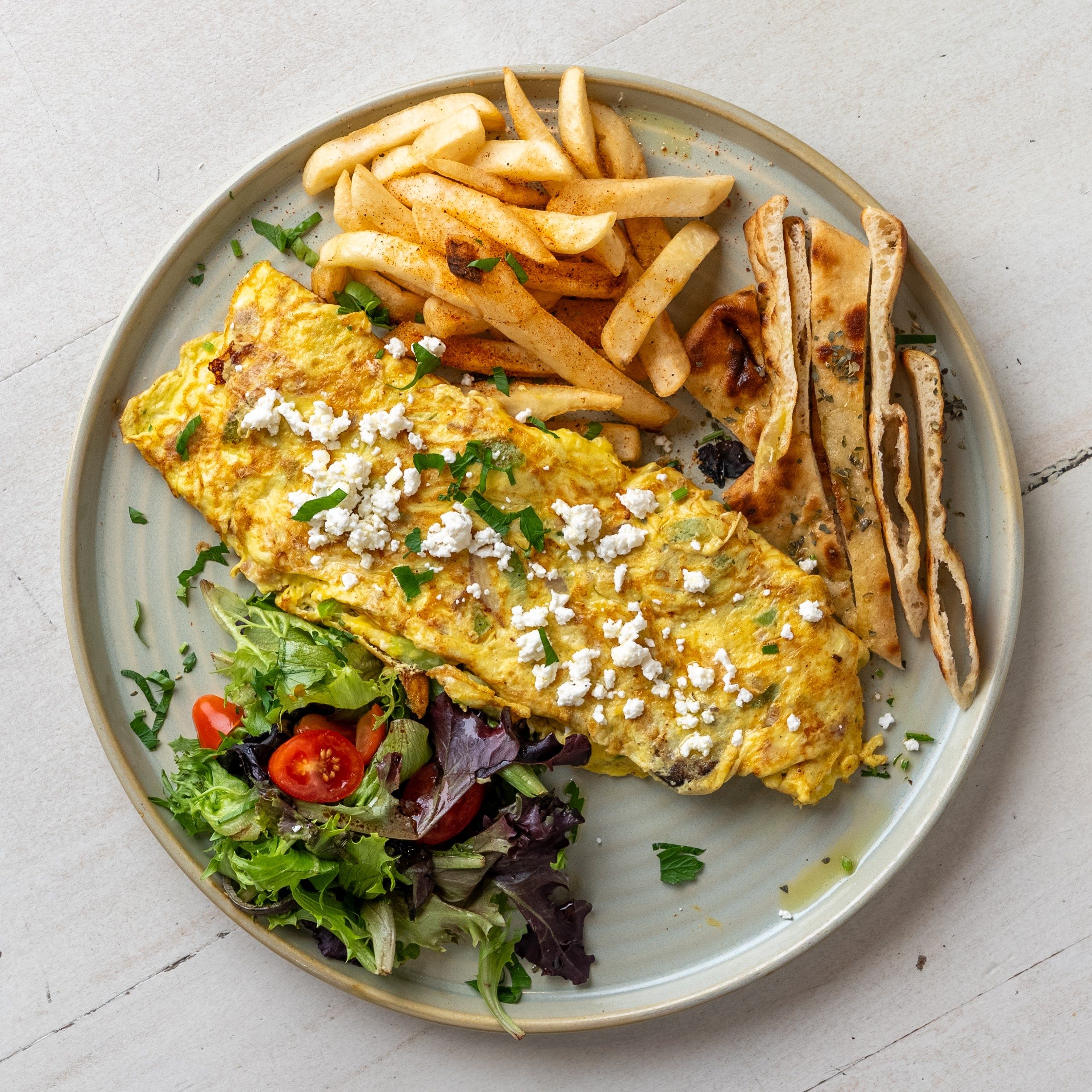 Horiatiki Omelettes.
