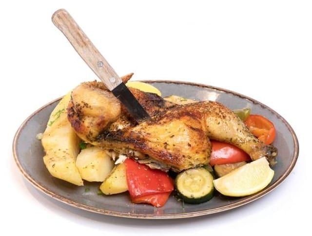 Charcoal Half Chicken.