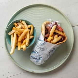 Pork Gyro Pita Sandwich