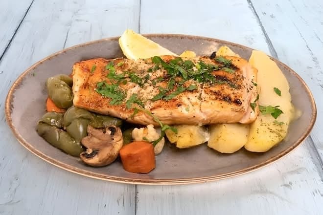 Grilled Salmon.