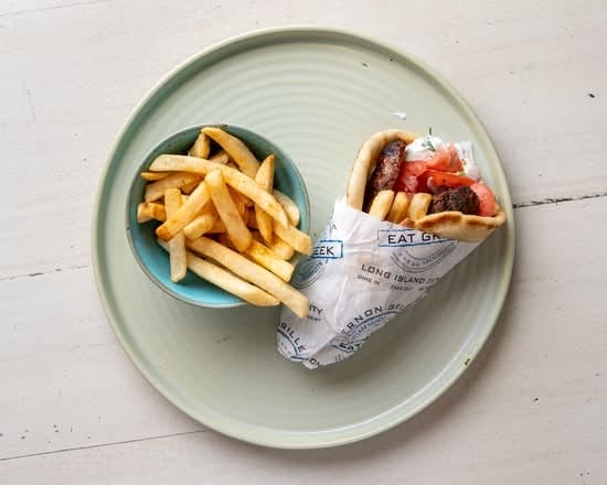 Loukaniko Pita Sandwich.